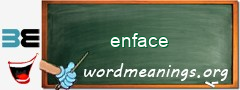 WordMeaning blackboard for enface